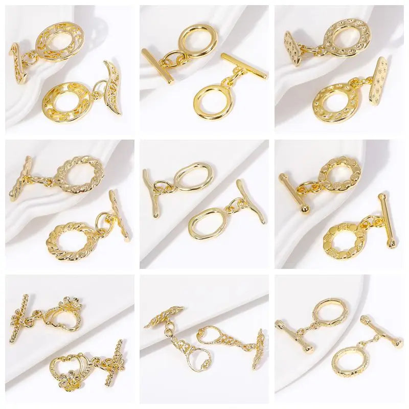 1/3/5Pcs/lot, 18K Gold Plated Round Extension Chain For Jewelry Making, Brass Extended Tail Chain, DIY Necklace Accessories