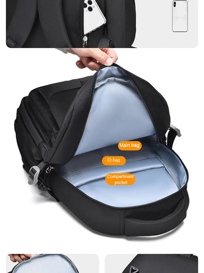A Multi-layer Waterproof and Stylish Oxford Backpack, Large-capacity Simple Commuter Out-of-town Student Backpack