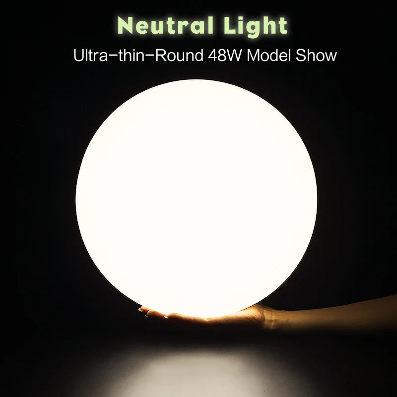 Ultra Thin LED Ceiling Lamp 48W 36W 24W 18W 9W 6W Modern Panel Light for Living Room Bedroom Natural Light Surface Mount Fixture