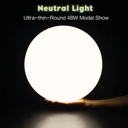 Ultra Thin LED Ceiling Lamp 48W 36W 24W 18W 9W 6W Modern Panel Light for Living Room Bedroom Natural Light Surface Mount Fixture