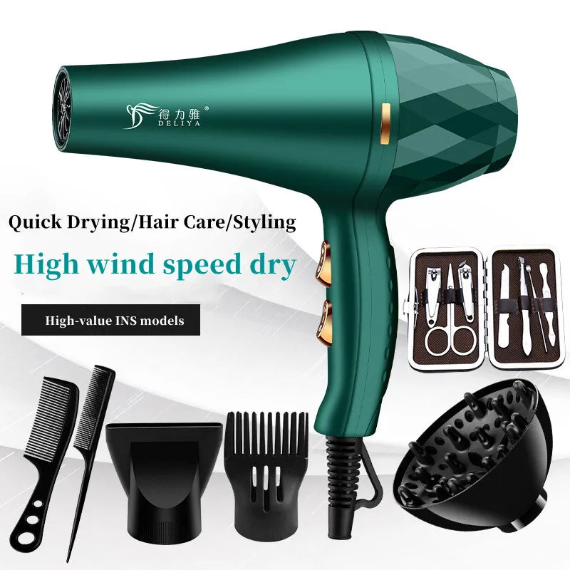 New Generation High-Speed Hair Dryer 2400W High-Power Blue Light Negative Ion Ultra Silent Recommended For Home Hair Salons