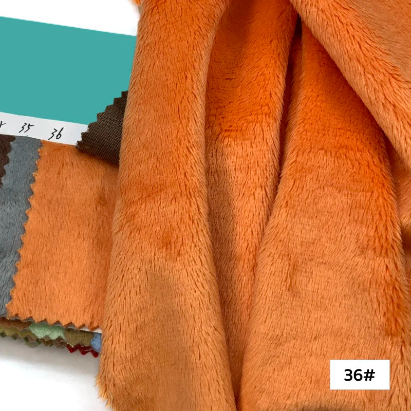 45x50cm 34~66# Plush Fabric For Sewing 5mm Pile Length 100 Polyester Hair Material For Popular Cotton Dolls DIY Handmade Fabric