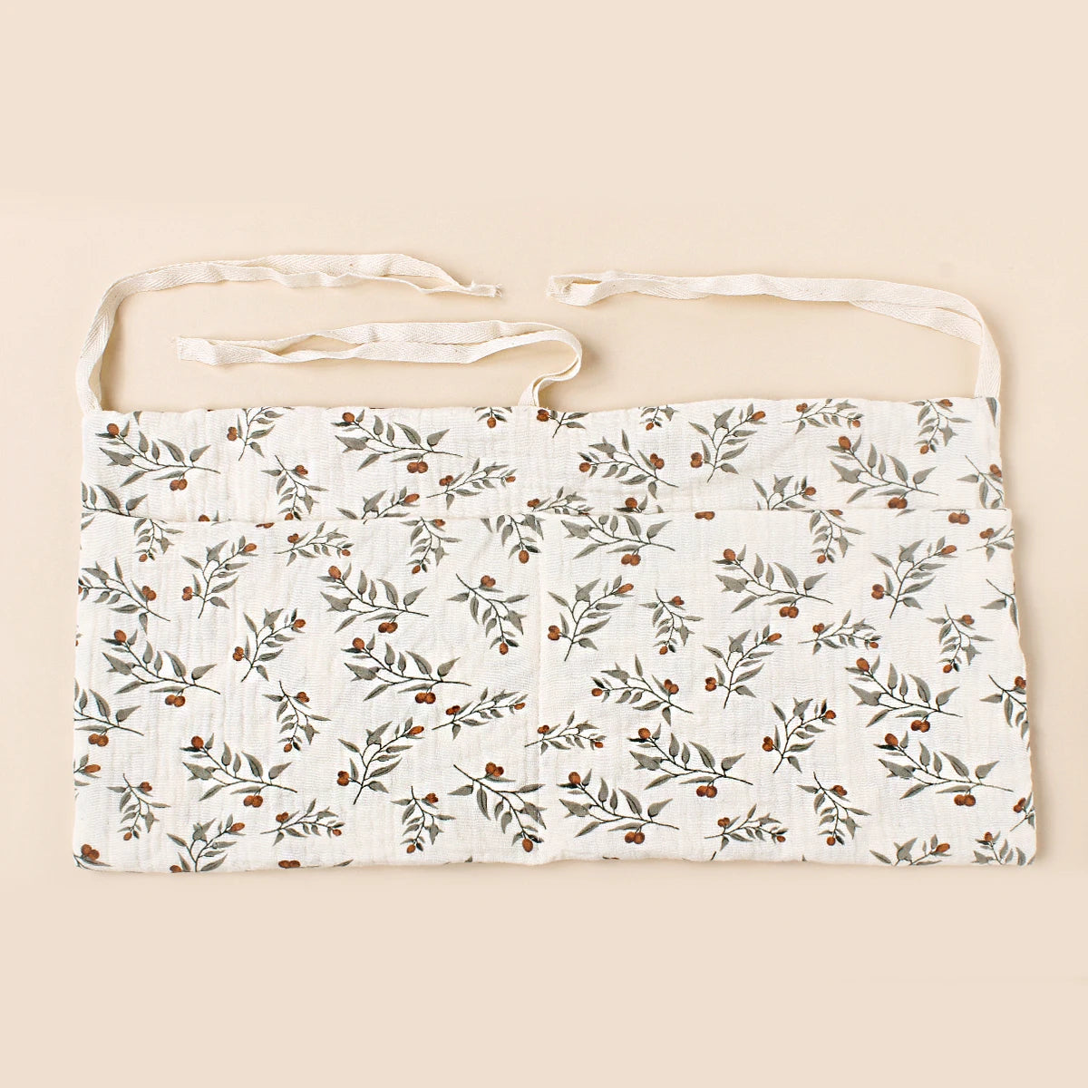 100% Cotton Baby Crib Storage Bag Multifunctional Newborn Bed Headboard Organizer For Kids Baby Bedding Diaper Bag