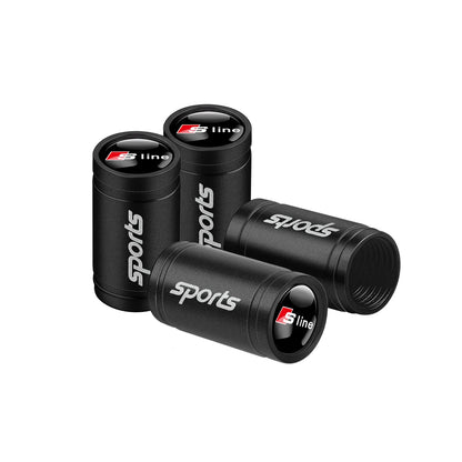 Tapas de válvula de neumático para coche con logotipo, accesorios para Audi Sline RS S TT A1 A2 A3 A4 A5 A6 A7 A8 8P B6 B7 B8 C5 C6