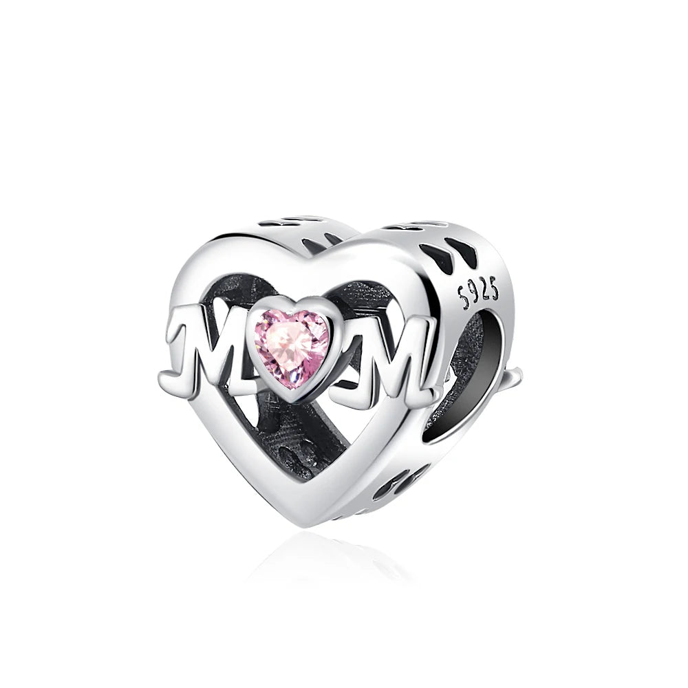 Hot Selling 925 Silver Pink Cake, Dog Paw, Luggage, Cup Bead Pendant Suitable for European Original Bracelet DIY Exquisite Jewelry
