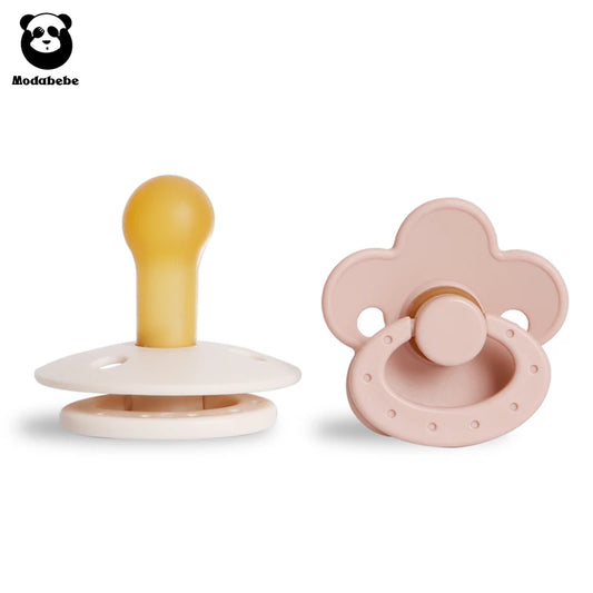 Silicone Baby Pacifier, Food Grade Silicone, Newborn Soother Solid Color Dummies Silicone Nipple For Bebe, 2PCS, Modabebe