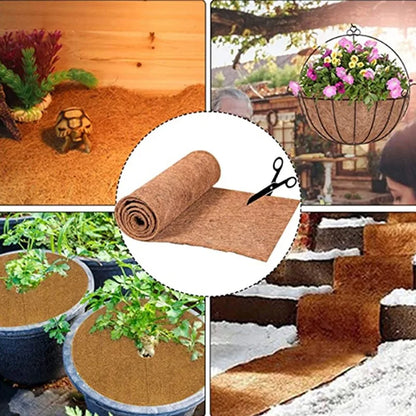 Plant Fiber Roll Natural Reptile Carpet Mat Reptile Bedding Supplies Insulation Flowerpot Basket Coconut Coir Liner Sheet Coco