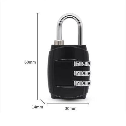7 Colors Digit Password Lock Combination Suitcase Luggage Metal Code Password Locks Padlock Travel Safe Anti-Theft Color Locks