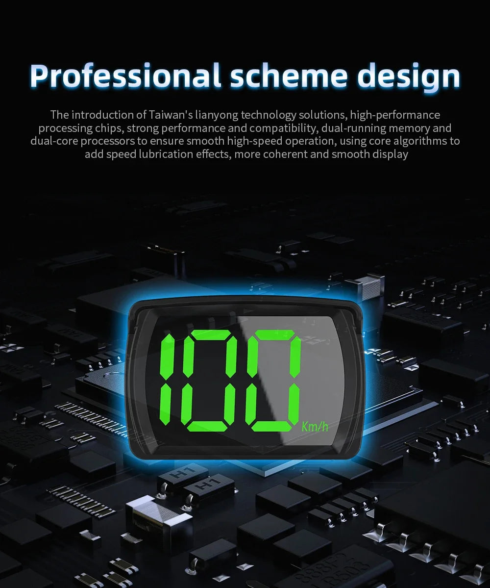 New M22 Car GPS Head-Up Display Speed, RPM (Revolutions Per Minute) in KMH (Kilometers Per Hour) or MPH (Miles Per Hour), HUD GPS Speedometer Projector Screen Dashboard with Odometer and Overspeed Alarm
