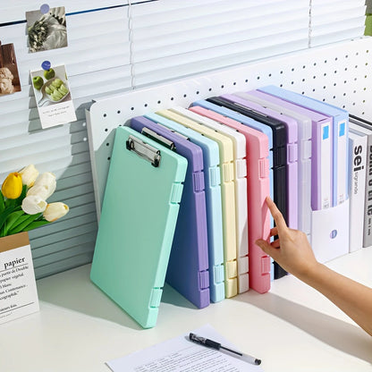 1Pc, A4 writing board file box, 2-in-1 A4 document and photo multifunctional storage box, portable organization tool for office