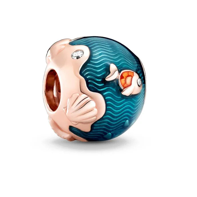 Sterling Silver Hot Sale  Ocean World Series Sea Turtle Starfish Little Crab Octopus Fashion Bead Fit Lady Bracelet DIY Jewelry