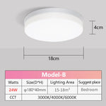 Ultra Thin LED Ceiling Lamp 48W 36W 24W 18W 9W 6W Modern Panel Light for Living Room Bedroom Natural Light Surface Mount Fixture
