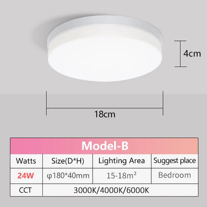 Ultra Thin LED Ceiling Lamp 48W 36W 24W 18W 9W 6W Modern Panel Light for Living Room Bedroom Natural Light Surface Mount Fixture