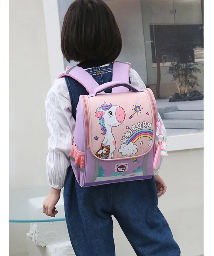 Cute Girls Unicorn Backpacks For Boys 1-3 Grade Cartoon Orthopedic Waterproof Backpack Kindergarten School Bag Mochila Escolar