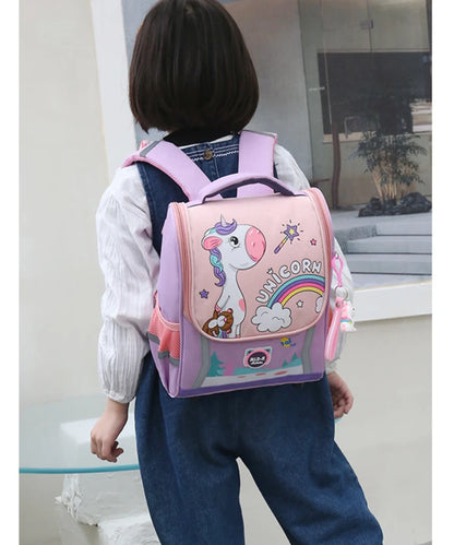 Cute Girls Unicorn Backpacks For Boys 1-3 Grade Cartoon Orthopedic Waterproof Backpack Kindergarten School Bag Mochila Escolar