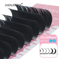 GLAMLASH Colored Lashes Lake Blue/Lavender/Cinnamon/Dark Green/Matcha Grey Individual Natural False Colorful Eyelash Extension