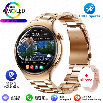 New GPS NFC Bluetooth Call Smartwatch, Women Watch, 4 mini Sports Track, Heart Rate Oximetry Monitoring Health Smartwatch For Woman