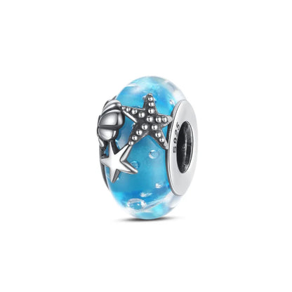 New 925 Silver Octopus crab Charm Bead Sea turtle starfish Seahorse dolphin Pendant Fit Original Bracelet Women DIY Jewelry Gift