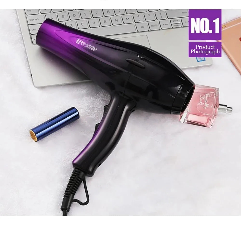 High-Power Ionic Hair Dryer, Fast Heating and Hot/Cold 9 Gears Adjustment Home Professional Hair dryer, Blow Dryer with Accessories