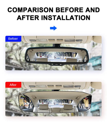 SEAMETAL Espejos de coche para bebé, espejo retrovisor interior, espejo retrovisor gran angular convexo, espejo antideslumbrante de gran visión, monitor auxiliar