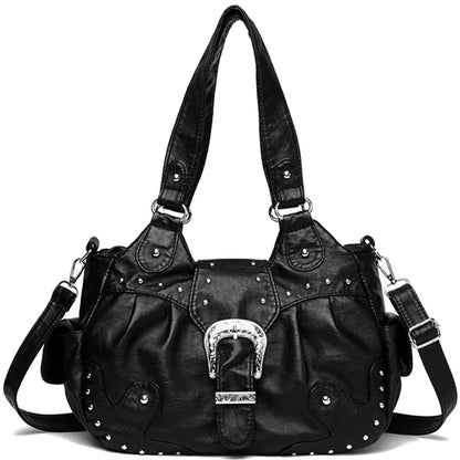 Luxury Designer Handbag Women High capacity Vintage Soft Leather Ladies Casual Large Capacity Shoulder Crossbody Bag Travel Sac