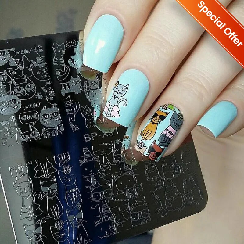 BORN PRETTY Stamping Plate Snowflake Winter Christmas Flower Snakes Design For Nail Polish Printing Template Tools Supplies