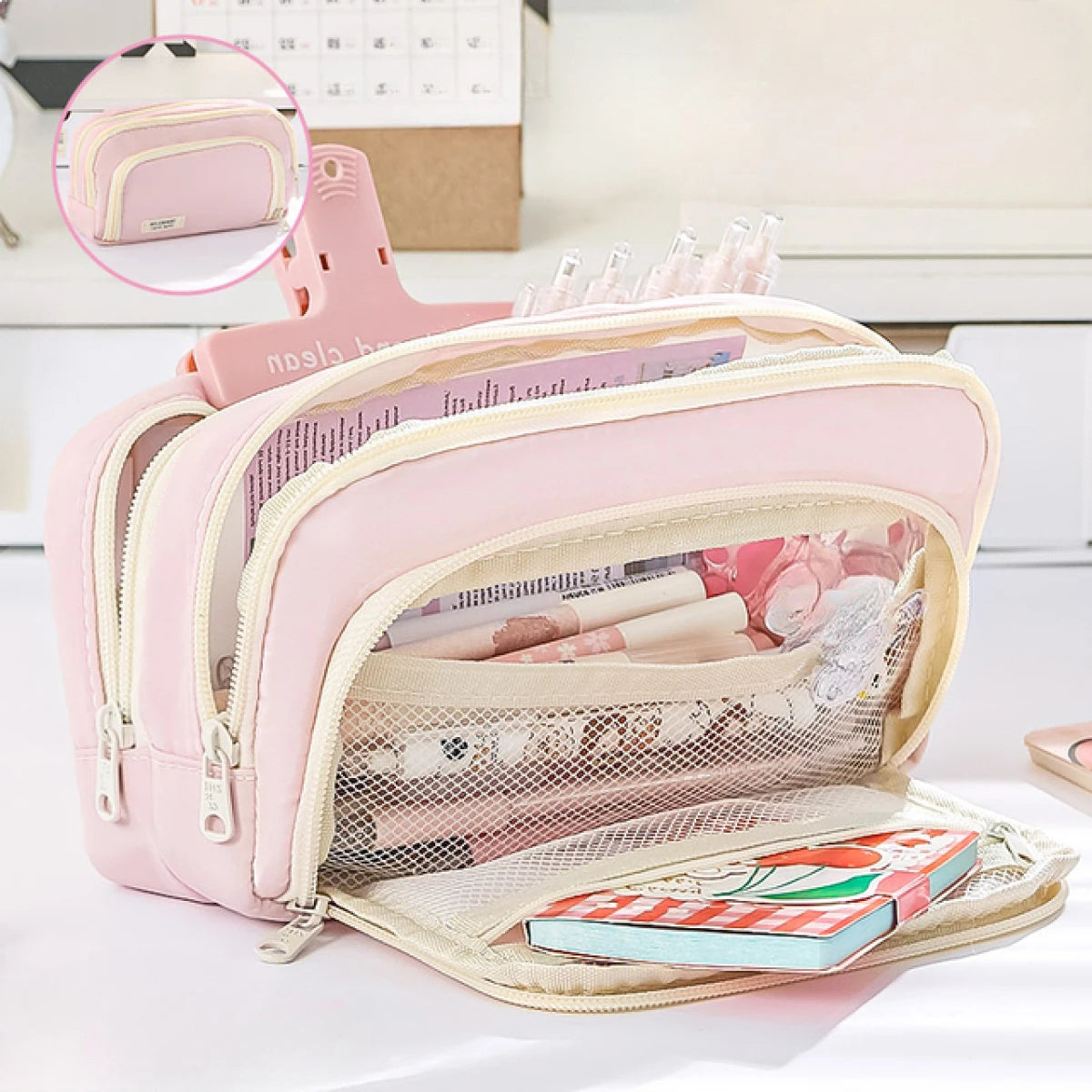 Large Capacity Pencil Case, Handheld Pen Pouch, Portable Cosmetic Bag, Gift for Office, School, Teen Girl, Boy, Men, Women, Adult