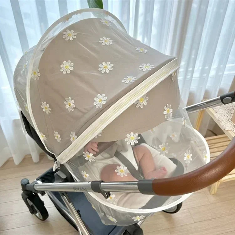 Zipper Type Fly Protection Accessories Children Crib Summer Mesh Carriage Full Cover Mosquito Net Baby Stroller Trolley Netting