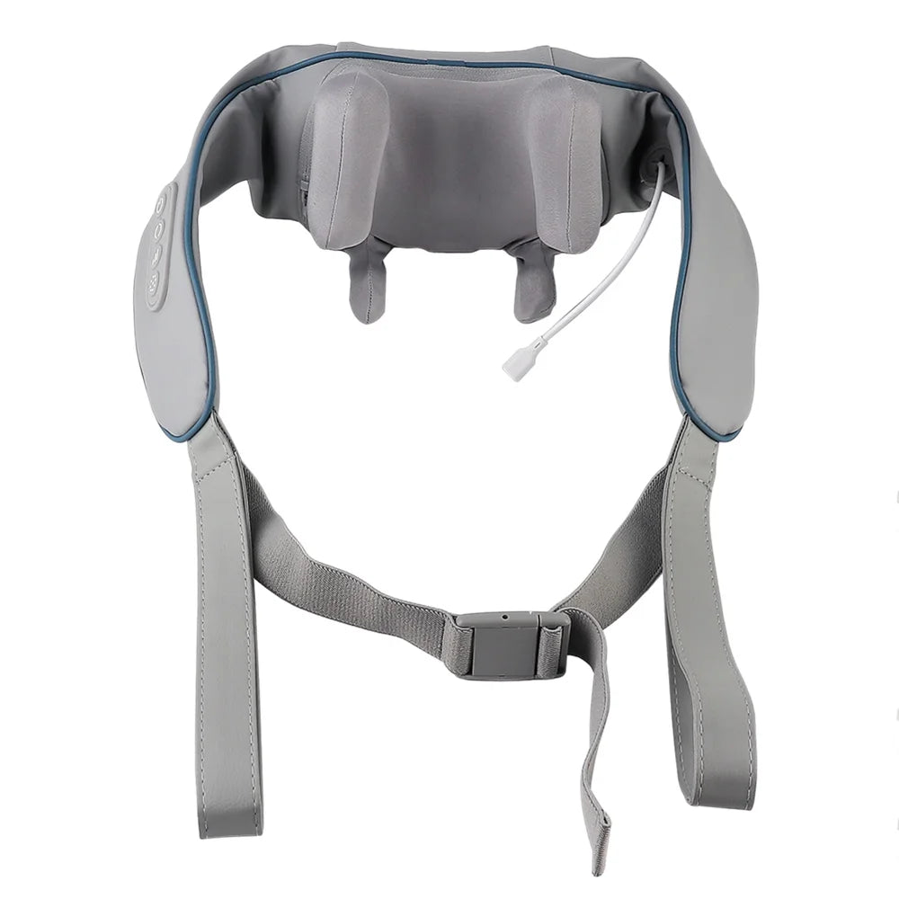 Foreverlily 26W Brushless Motor Neck and Shoulder Massager, Wireless Shoulder and Back Kneading Massage Shawl, Neck Masajeador