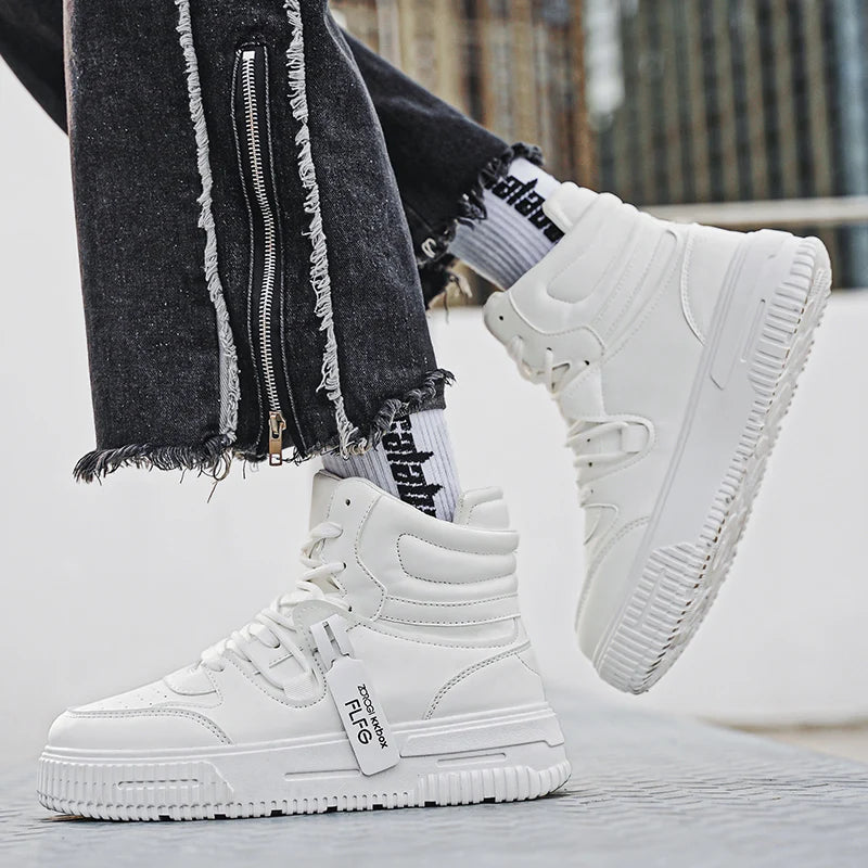 New Fashion Men's Sneakers Soft Comfortable Non Slip Wear Resistant Sole Daily Casual Men Shoes Preppy Winter Skate Ankle Boots
