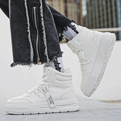 New Fashion Men's Sneakers Soft Comfortable Non Slip Wear Resistant Sole Daily Casual Men Shoes Preppy Winter Skate Ankle Boots