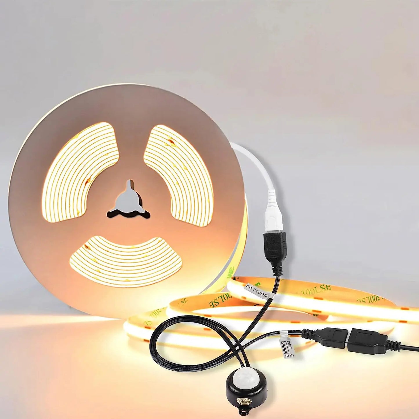 USB/DC Plug Adjustable PIR Infrared Human Motion Sensor Switch DC5V 12V 24V Smart Switch for LED Light Strip Night Lamp Bulb