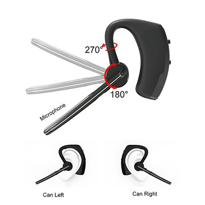 New V8 Wireless Bluetooth Single Earphone With HD Mic Stereo Headset, Handsfree Call Business Headphone For Sports Driving Travel