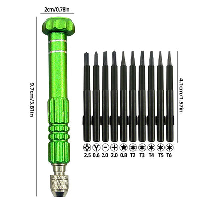 10-in-1 Precision Screwdriver Set for Mobile Phones, Notebooks, and Computers - Perfect for Small Maintenance and Disassembly