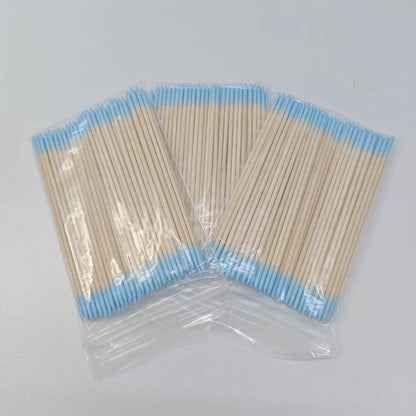 100/300/500 Pcs Disposable Ultrasmall Cotton Swab Brush Lint-Free Micro Wood Makeup Brushes for Eyelash/Tattoo Cleaning, Tattoo Accessories