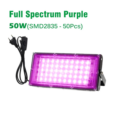 50W/100W Full Spectrum LED Plant Light Floor Bracket 220V Suitable For Courtyard Hydroponic Greenhouse Seedling Lighting