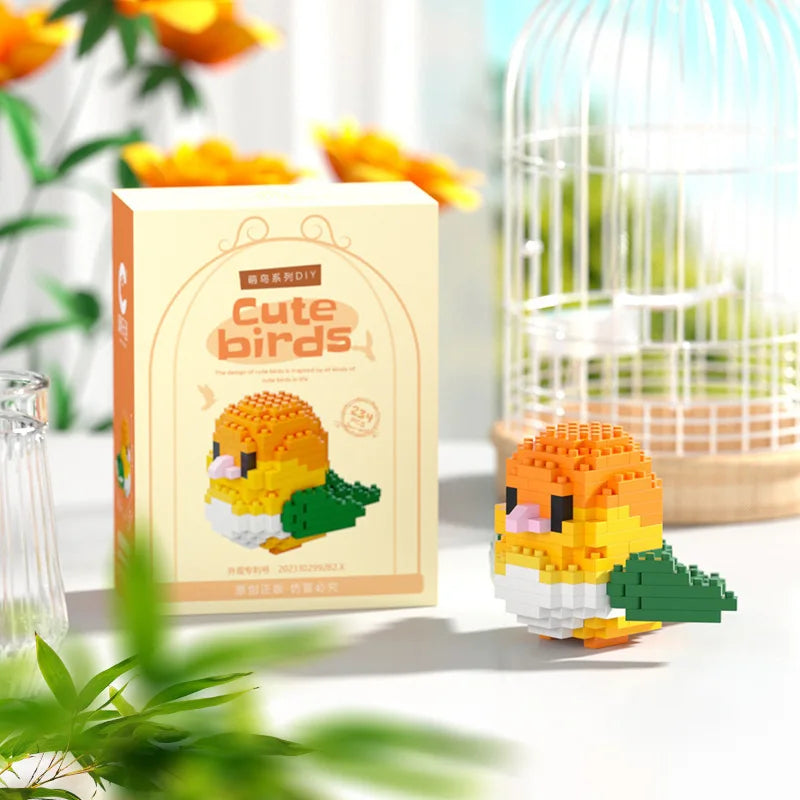 Moe Bird Series Building Block Toys Assembly, Tabletop Ornaments, Children's Educational Toys, Suitable for Boys and Girls, Christmas Gift