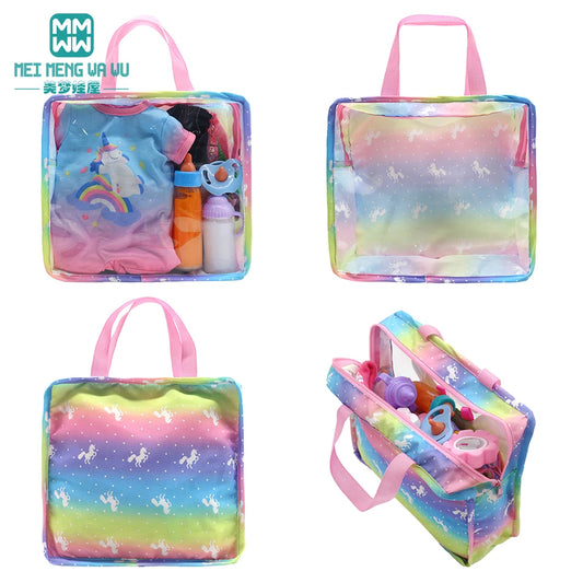 Doll accessories for 15-17 inch newborn doll backpack, seat towel, blanket, toy diaper, panties bag
