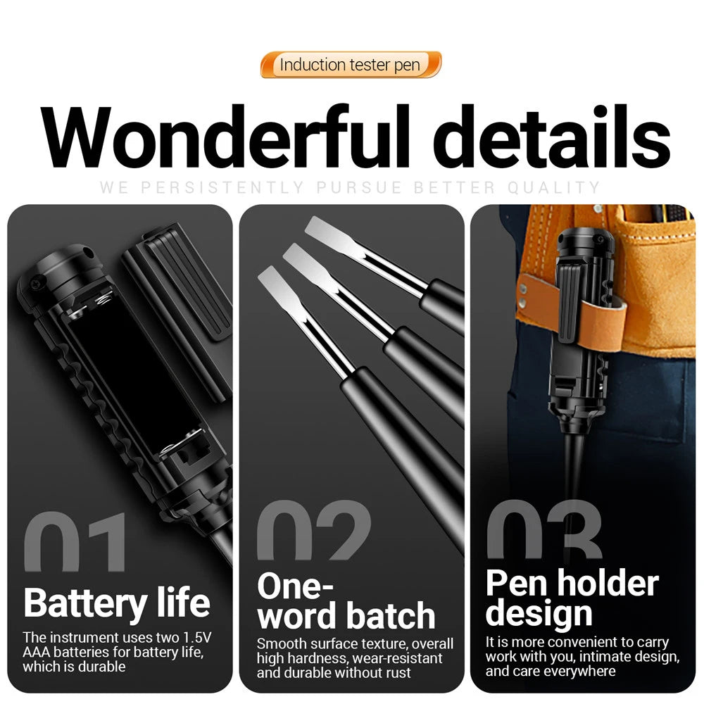 Multi-functional Electrician Screwdriver Pencil AC Non-contact Induction Test Pen, Voltage Tester, Voltage Detector Screwdriver