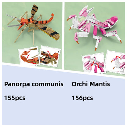 Ladybug Insects Building Blocks Toys Set - Long-Lasting Play for Kids, Great Collectible Models Dragonfly Mantis Housefly & More