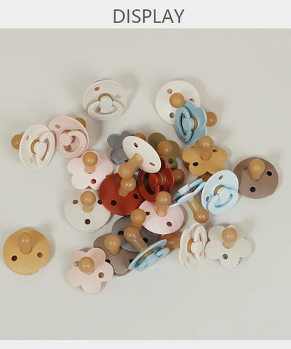 Silicone Baby Pacifier, Food Grade Silicone, Newborn Soother Solid Color Dummies Silicone Nipple For Bebe, 2PCS, Modabebe