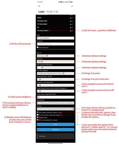 NerdMiner NMminer V2 1010 Kh/s Bitcoin Solo Miner 2.8 inch Smart Display Cryptocurrency Miner