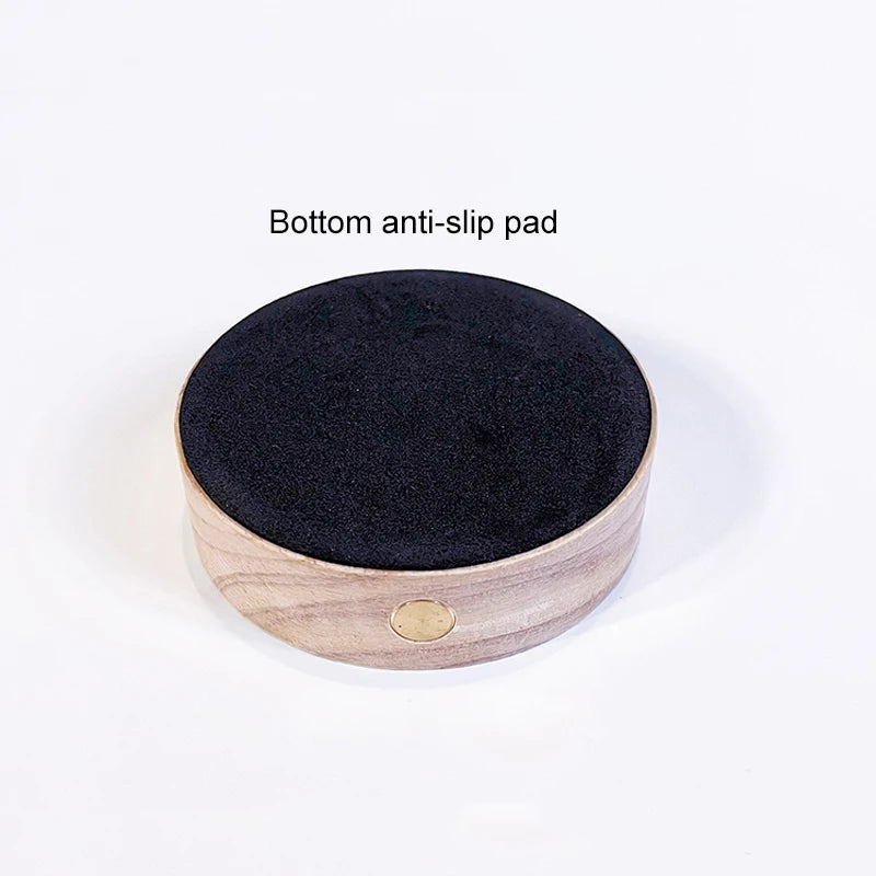 Creative DIY Wooden Luminous Lamp Holder Touch Switch Rechargeable LED Light Display Base Crystal Glass Resin Art Ornament