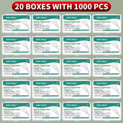 1/3/6/20 Boxes Disposable Plastic Toothpick Dental Floss High-Tension Smooth Dental Floss Stick Portable Dental Floss Box