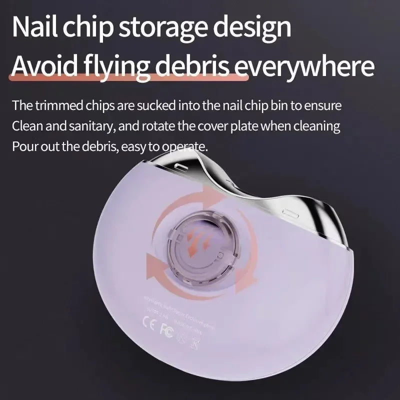 Electric Nail Clippers Rechargeable Mini Household Nail Trimming Machine for Children Adults Portable Automatic Nail Trimmer