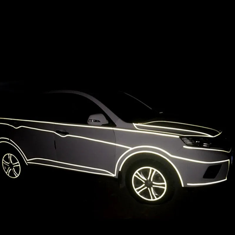 Safety Warning Stickers for Night Riding-Walking-Car-Helmet, Waterproof High Visibility Reflector Tape, Reflective Stickers, 1cmx8m