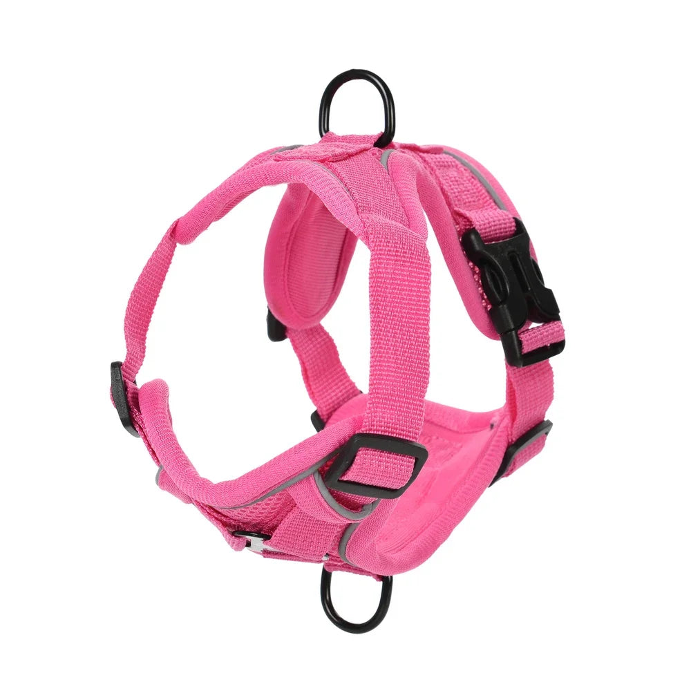Arnés y correa para gatos para perros pequeños, reflectante, ajustable, para exteriores, para cachorros y gatitos, dispositivo de tracción, entrenamiento táctico, suministros para mascotas