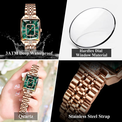 Luxury Watch For Woman, Waterproof Calendar High Quality Ladies Watch, Stainless Steel Quartz Women's Watches With Elegant Box, POEDAGAR