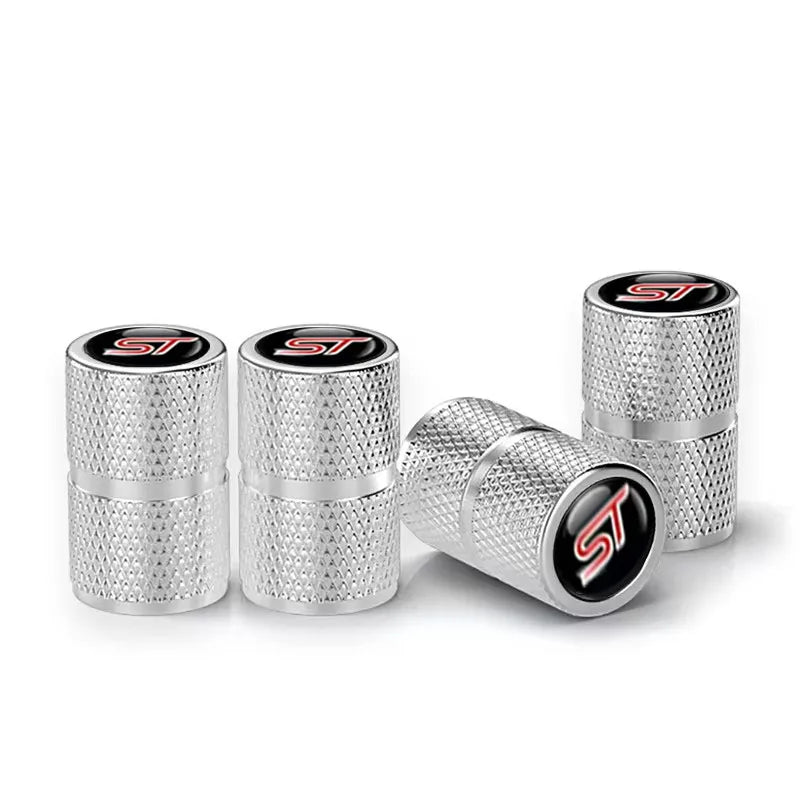 4Pcs/set High Quality Car Valve Caps Stem Case Covers For ST Line Accessories Wheel Valve Dust Caps Tyre Rim Stem Cover For Ford