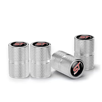 4Pcs/set High Quality Car Valve Caps Stem Case Covers For ST Line Accessories Wheel Valve Dust Caps Tyre Rim Stem Cover For Ford